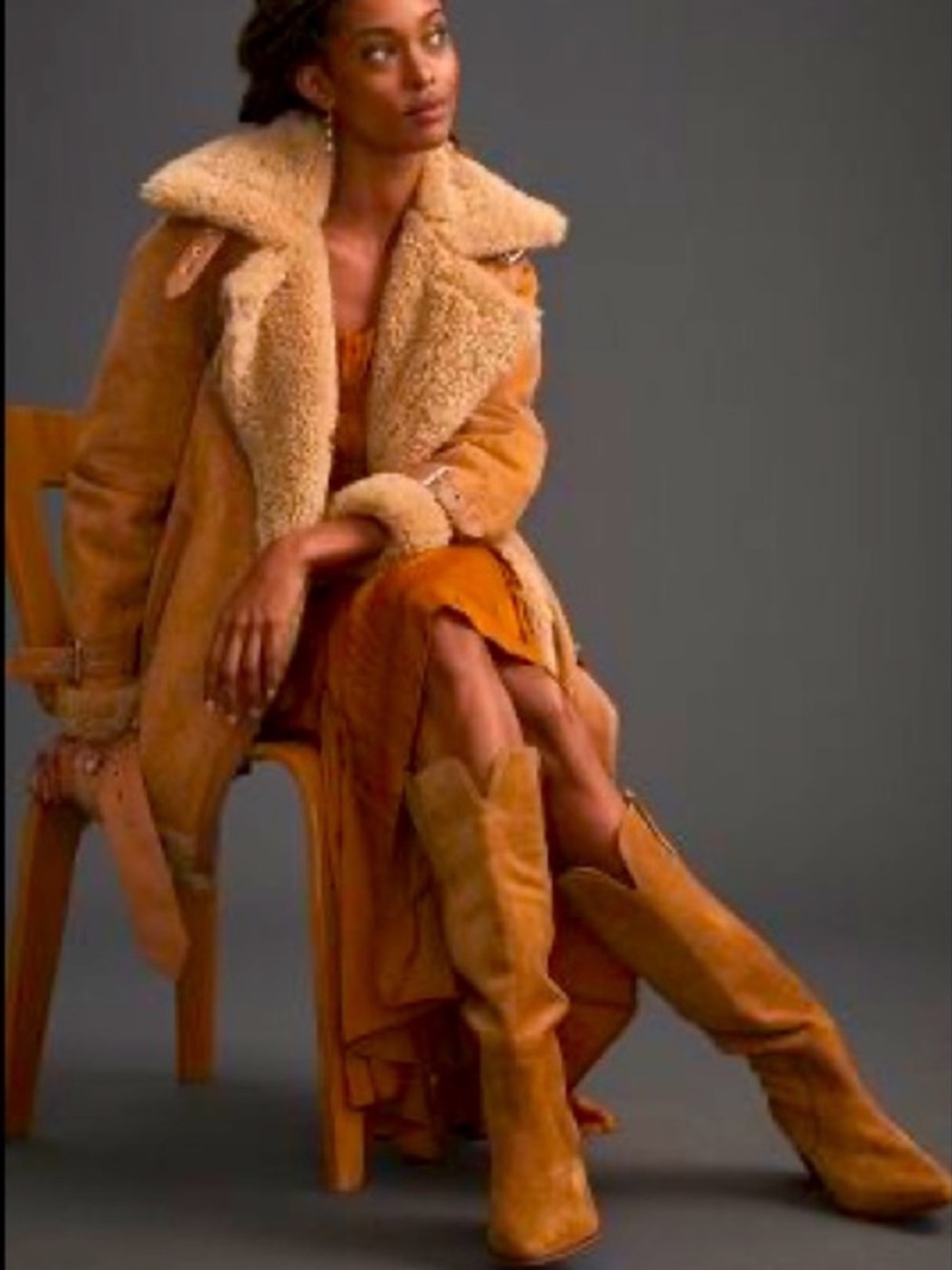Anthropologie Matisse Stella Knee-High Boots Fawn Brown Suede Size 9.5